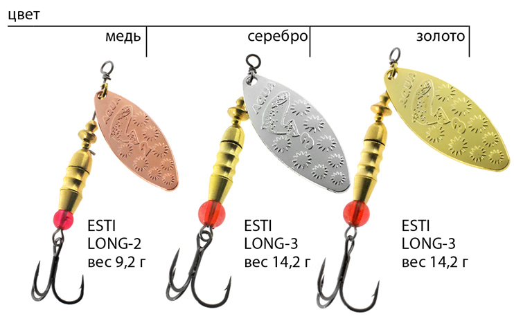 Блесна-вертушка AQUA ESTI LONG