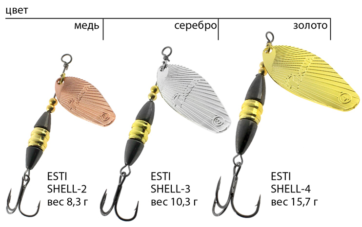 Блесна-вертушка AQUA ESTI SHELL