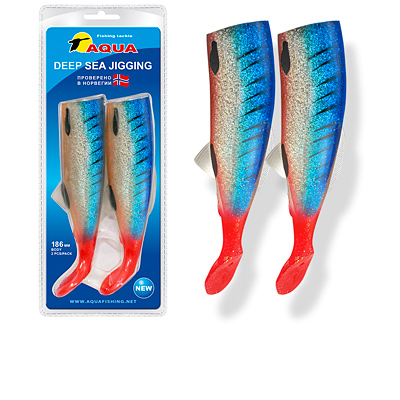 Риппер для морской джигголовки большой, цвет Mackerel NO.4 (2шт)